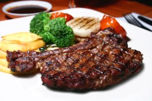 Ew... steak. I guess I could eat the broccoli.